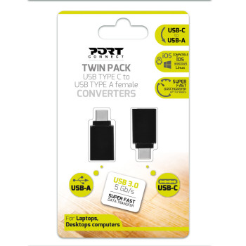 USB TYPE C TO USB A CONVERTER TWIN PACK