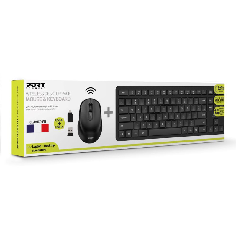 PACOTE DE DESKTOP SEM FIO: MOUSE E TECLADO