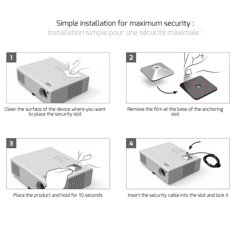 SÄKERHETSLÅSANKARSATS ALUMINIUM - 40 x 40 x 6 MM