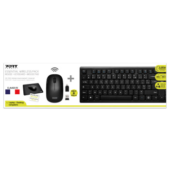 ESSENTIAL WIRELESS PACK: KEYBOARD + MOUSE + MOUSE PAD