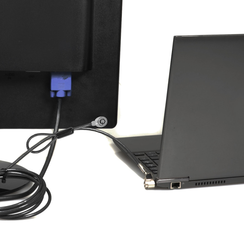 CABO DE SEGURANÇA COM CHAVE DE CABEÇA DUPLA