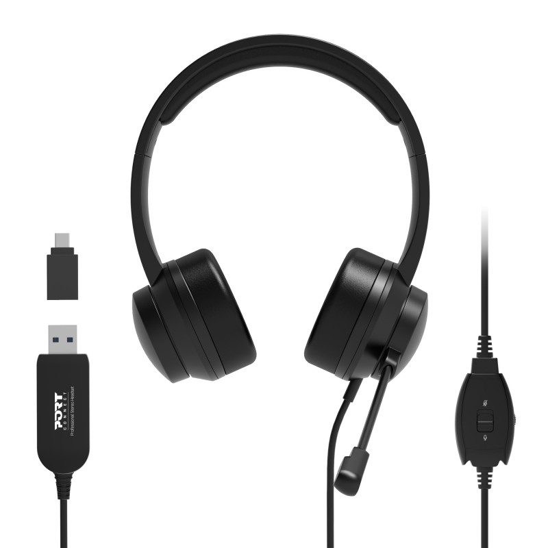 CASQUE USB STÉRÉO DE BUREAU CONFORTABLE AVEC MICROPHONE