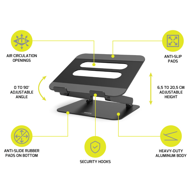 ADJUSTABLE NOTEBOOK STAND ALUMINUM