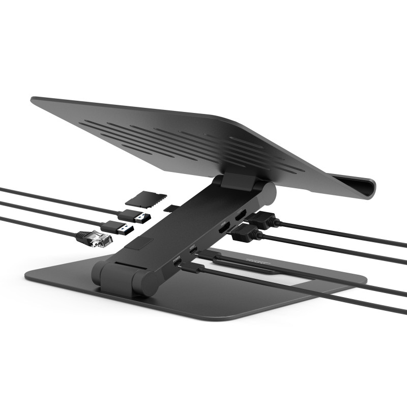 STATION D’ACCUEIL USB-C 2 EN 1 AVEC SUPPORT POUR ORDINATEUR PORTABLE