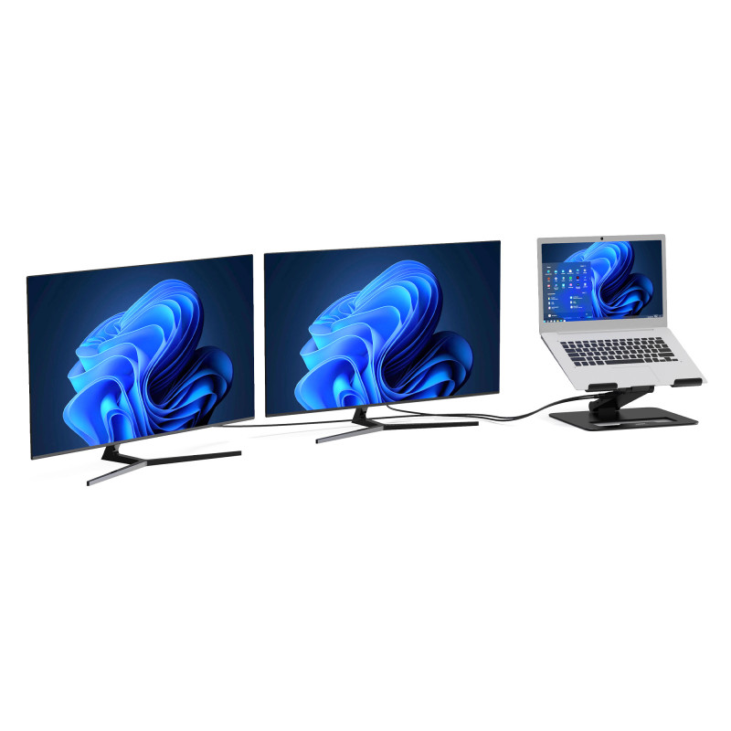 STATION D’ACCUEIL USB-C 2 EN 1 AVEC SUPPORT POUR ORDINATEUR PORTABLE