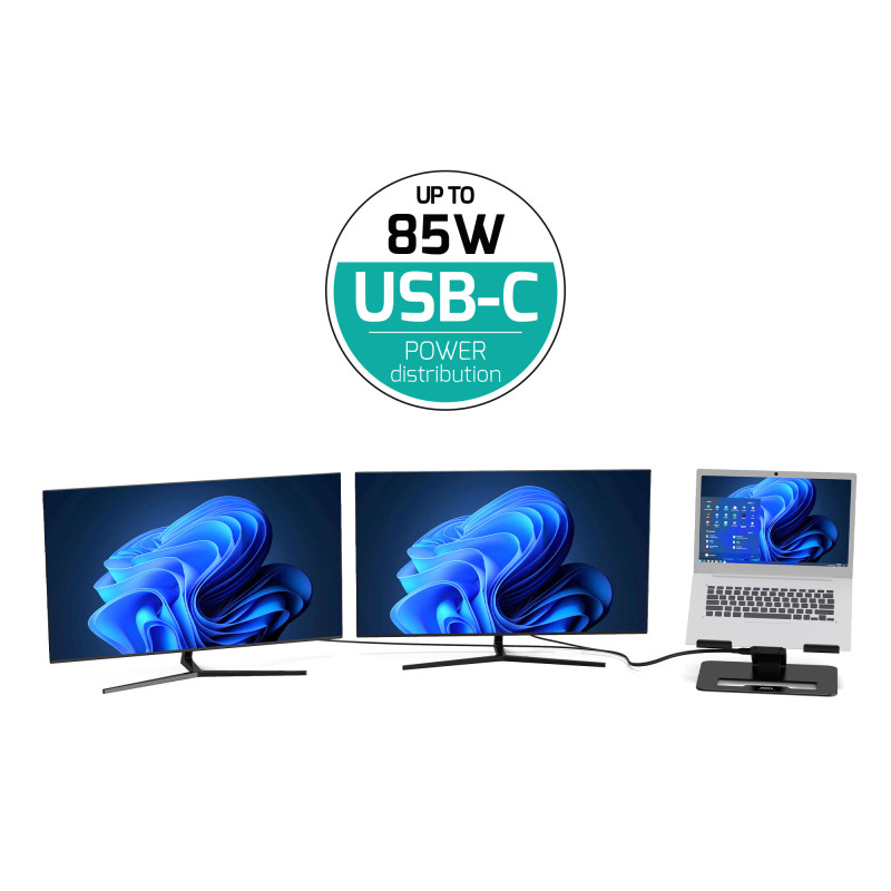 STATION D’ACCUEIL USB-C 2 EN 1 AVEC SUPPORT POUR ORDINATEUR PORTABLE