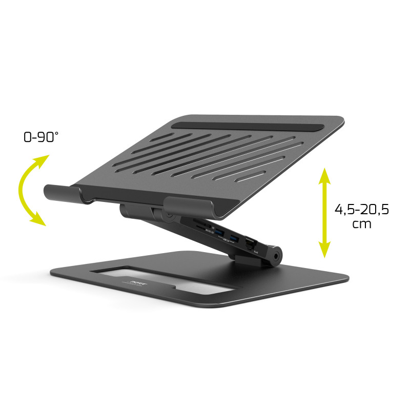 USB-C 2-IN-1 DOCKINGSTATION MED HÅLLARE FÖR BÄRBAR