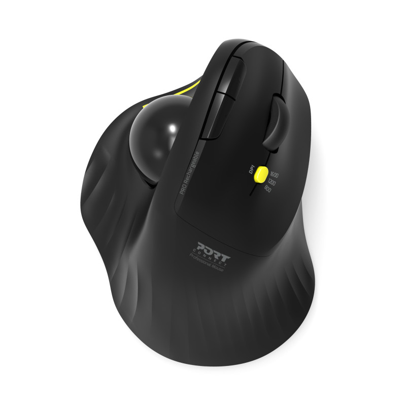Bluetooth® wireless & rechargeable ergonomic mouse with trackball