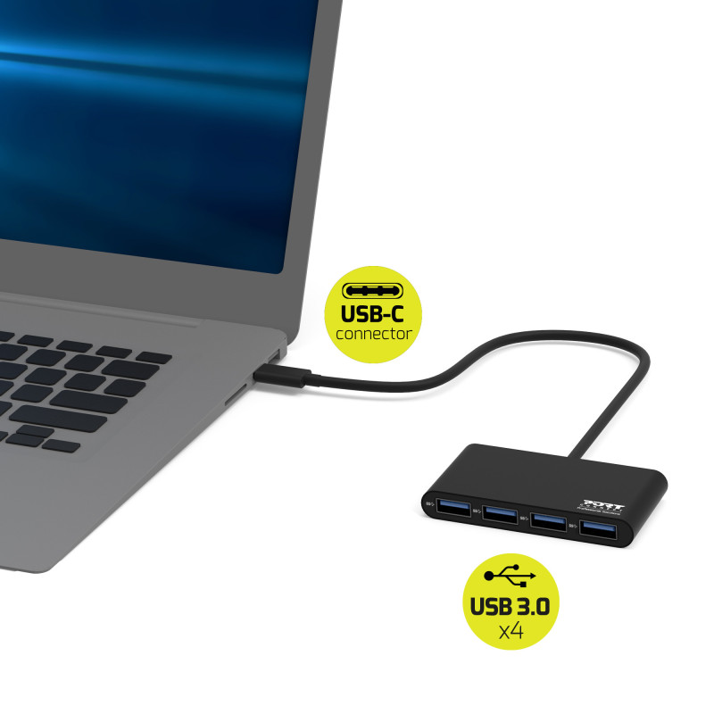 USB HUB 4 PORTS TYPE C