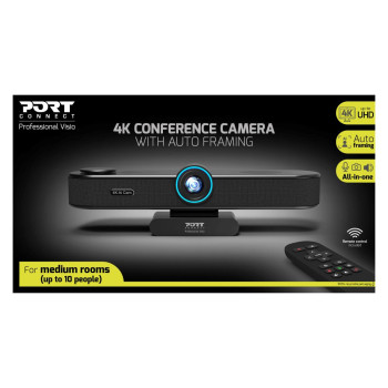 Cámara de conferencia con recorte automático 4K UHD todo en uno