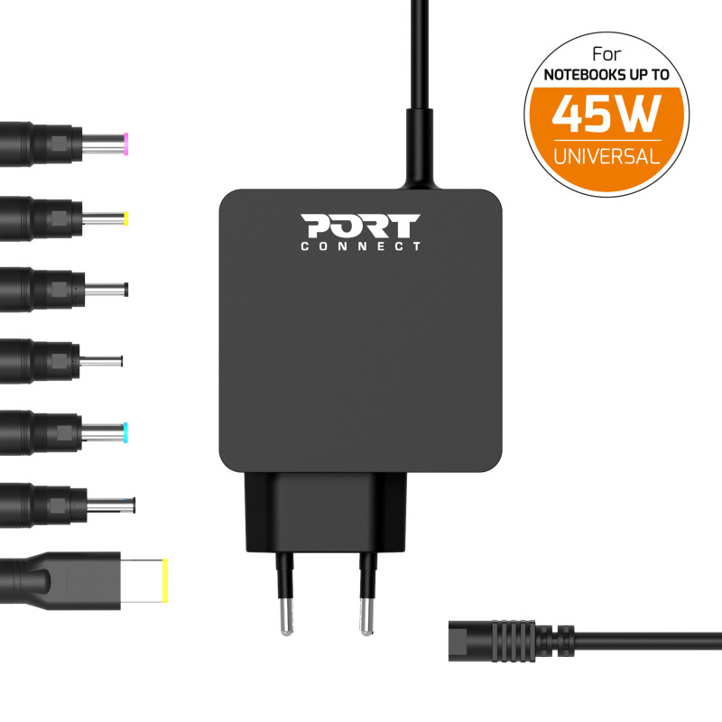 Alimentation secteur universelle pour PC fournie avec 7 embouts 45W