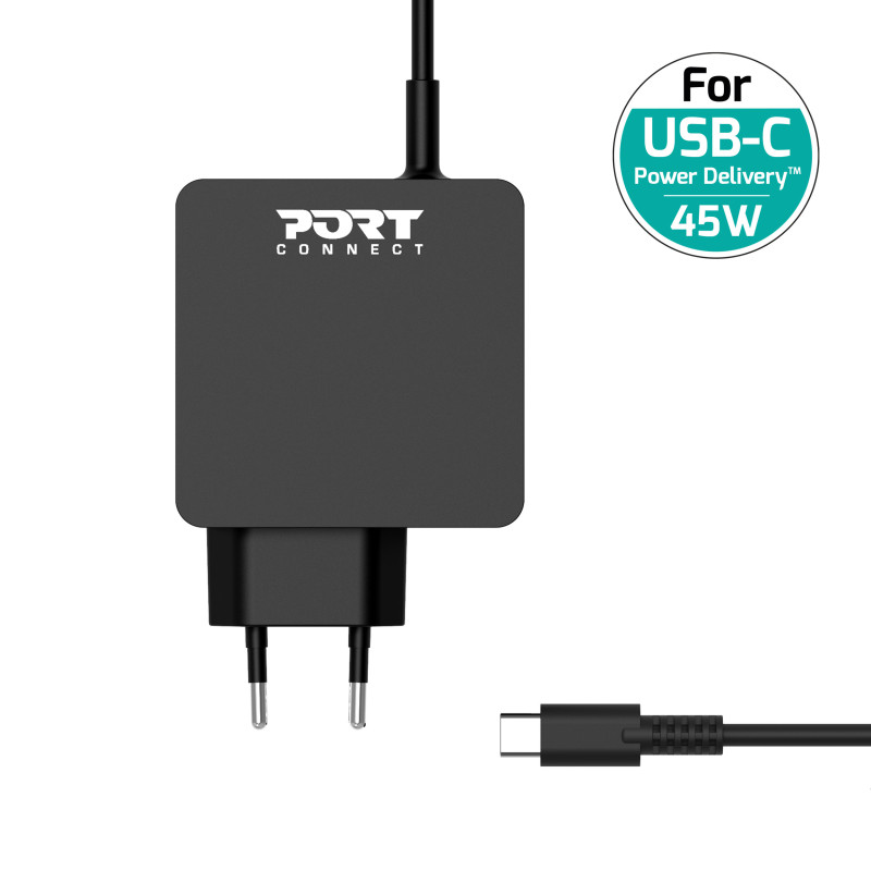 Fuente de alimentación USB-C de 45 W para PC, tableta o teléfono inteligente