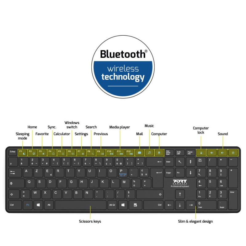 FR - KEYBOARD OFFICE PRO RECHARGEABLE BLUETOOTH - FR