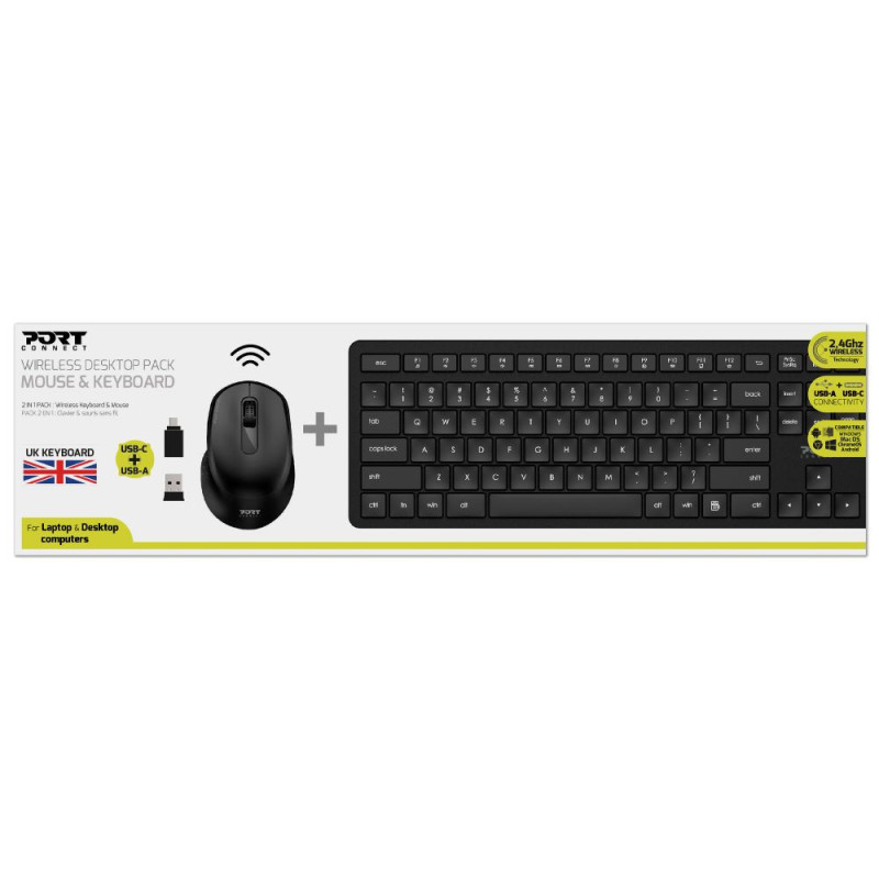 PACK DE BUREAU SANS FIL : SOURIS & CLAVIER