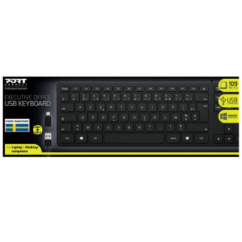 TECLADO DE OFICINA EJECUTIVO CON CABLE