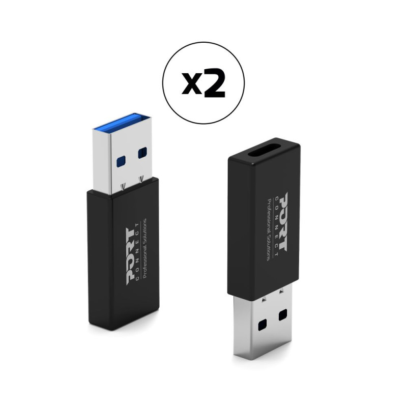 Conversores USB-C F / USB-A M Pack x2