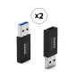 Conversores USB-C F / USB-A M Pack x2
