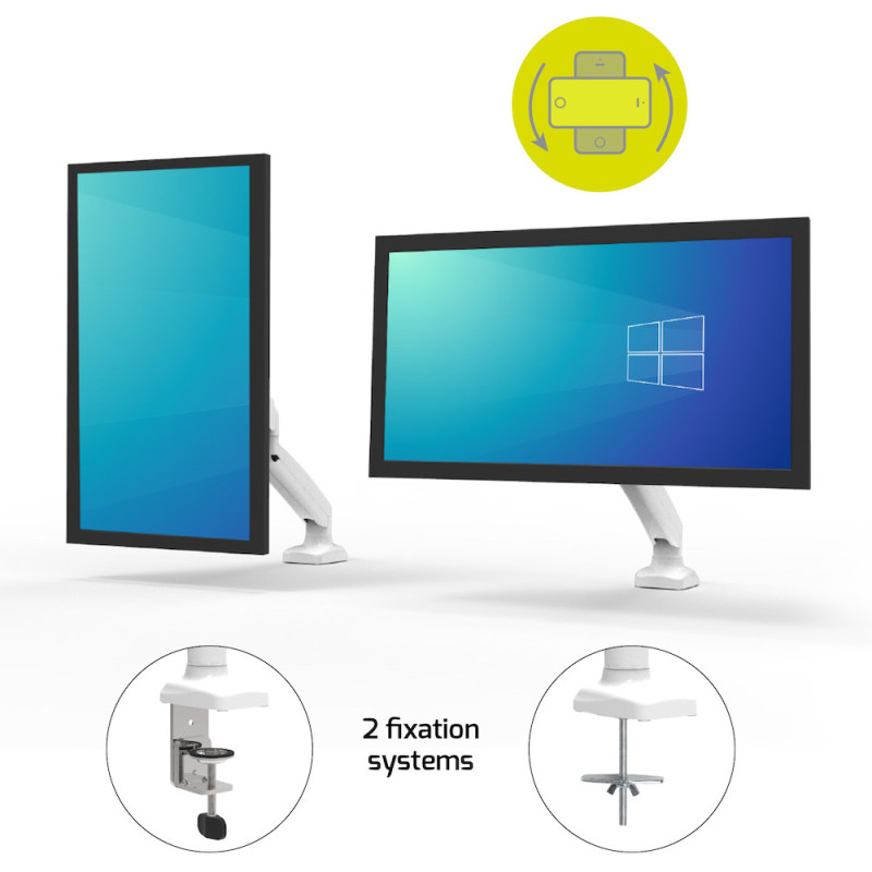 Desk stand 1 white screen