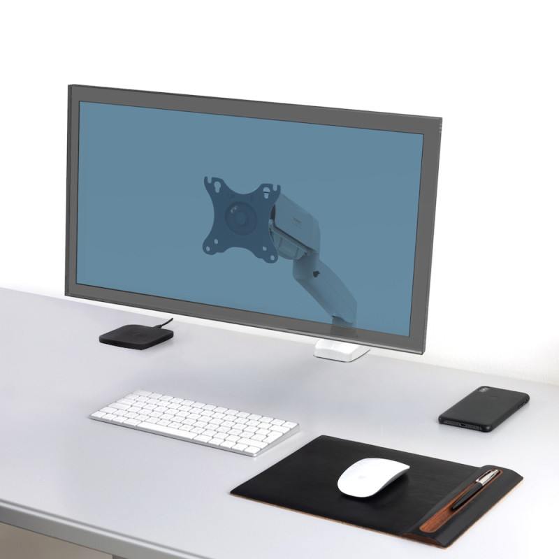 Desk stand 1 white screen