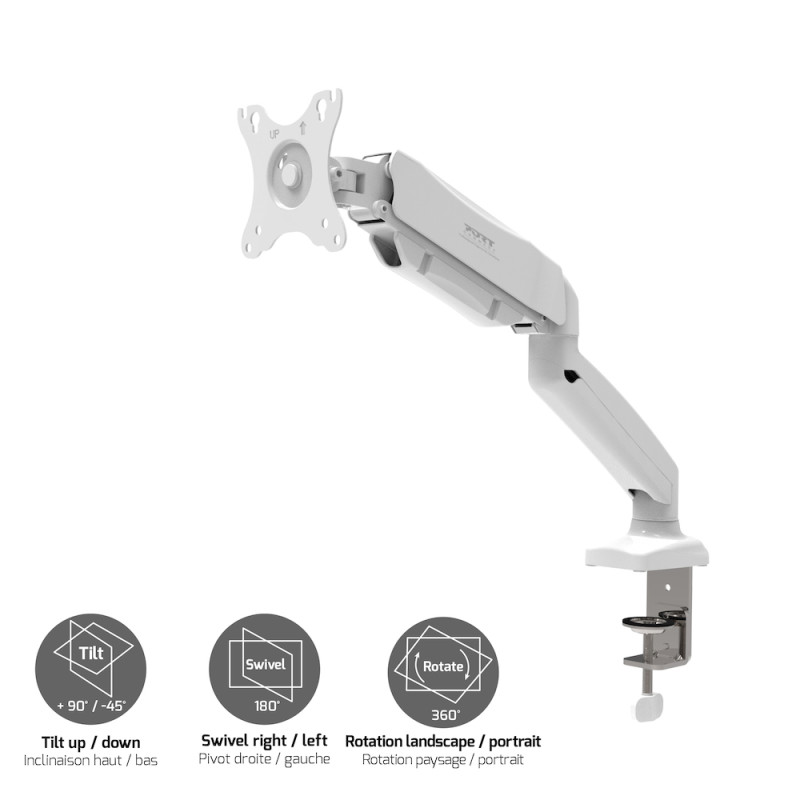 Bordsställ 1 vit skärm