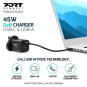 Chargeur mural Gan 45W USB-C Power Delivery ™  3.0 & USB-A charge rapide câble USB-C 2M fourni noir