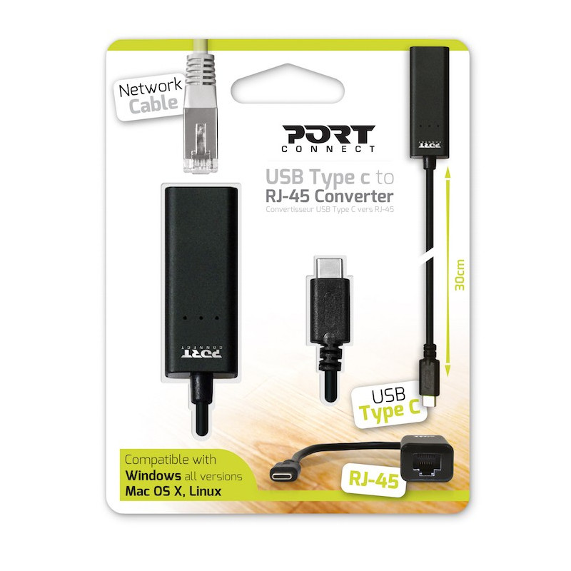CONVERSOR USB TIPO C PARA RJ-45