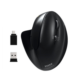 Ergonomisk uppladdningsbar 2,4 GHz & Bluetooth® trådlös mus