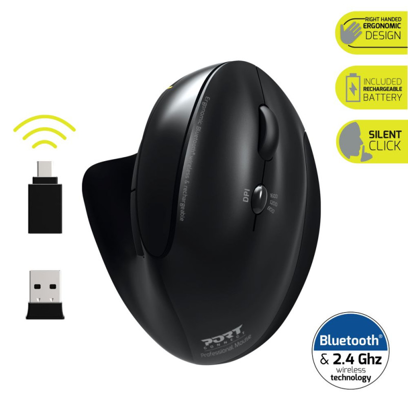 Souris sans fil & Bluetooth Rechargeable ERGO