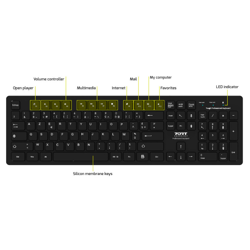Clavier filaire USB Azerty