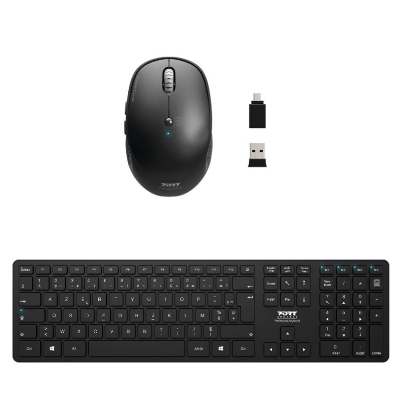 Bluetooth wireless pack: Azerty keyboard and mouse