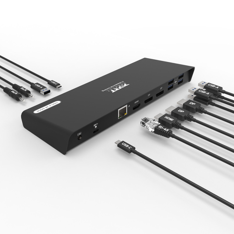 Desktop-Dockingstation 3 x 4K USB-A und USB-C 12 Geräte 85 W