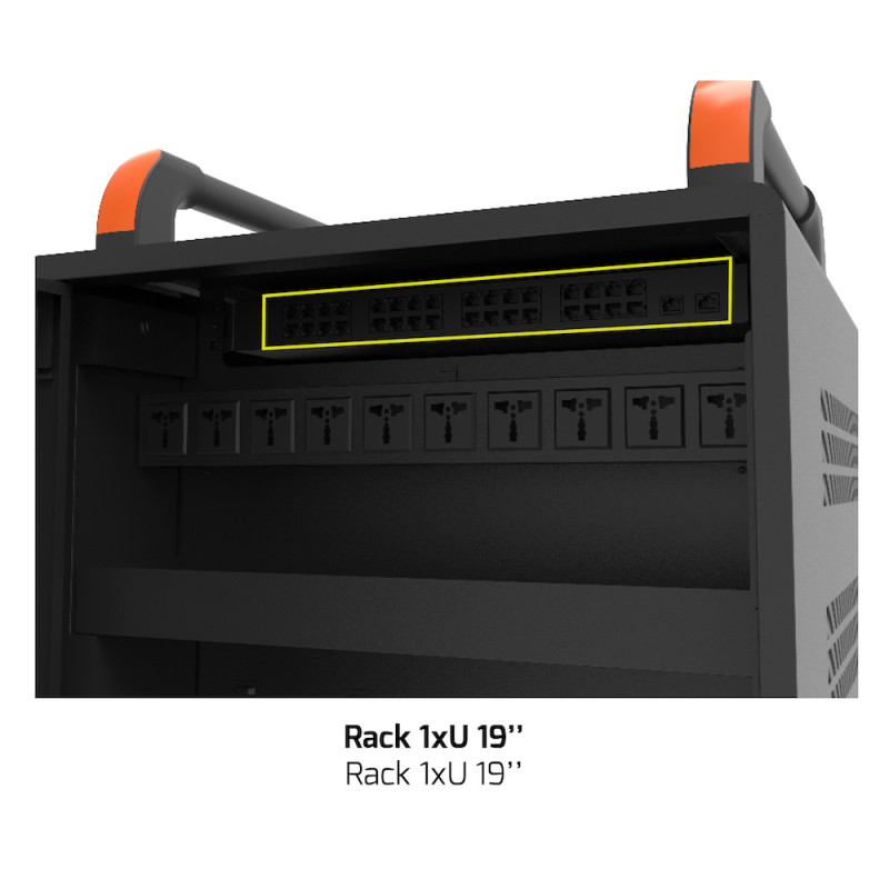 Gabinete de carregamento para 20 laptops e 1 em 19"
