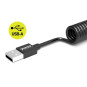 10 USB-C 90° Feder Spiralkabel - USB-A