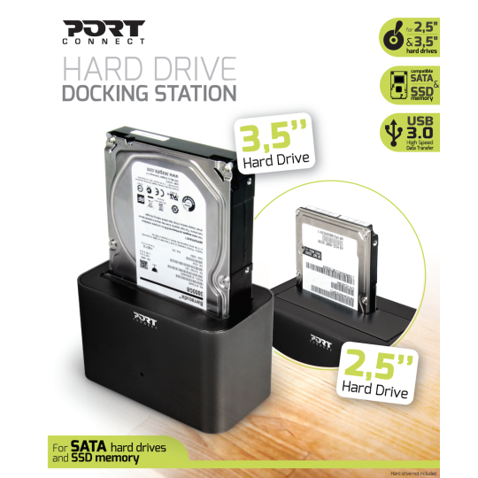 ESTACIÓN DE ACOPLAMIENTO DE DISCO DURO SATA 2.5''+3.5''