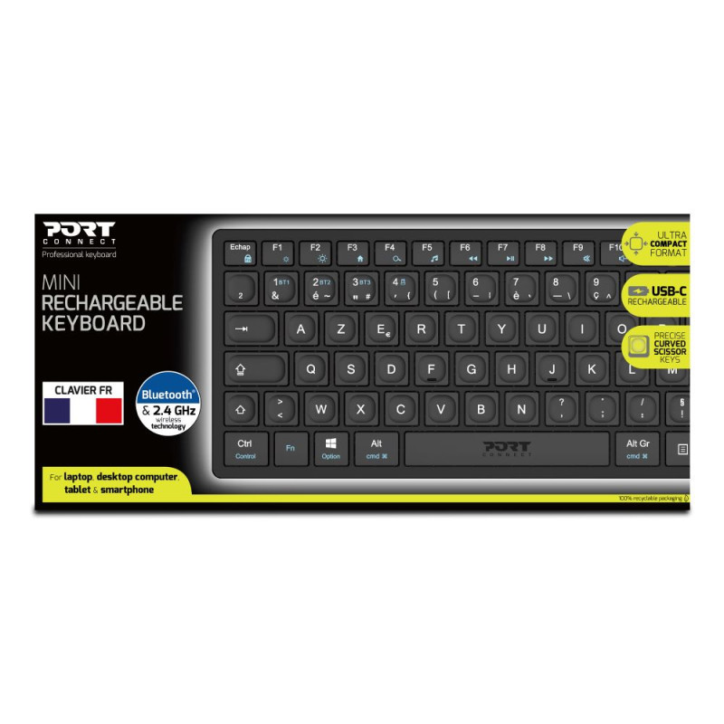 FR - KEYBOARD MINI PRO RECHARGEABLE BLUETOOTH - FR