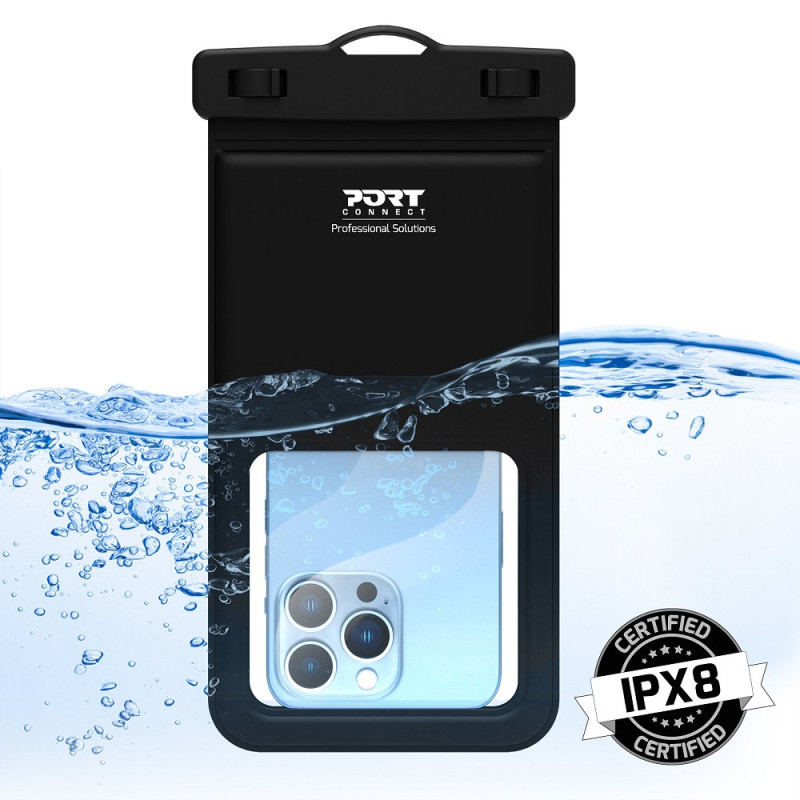 Universal waterproof smartphone pouch up to 6.7"