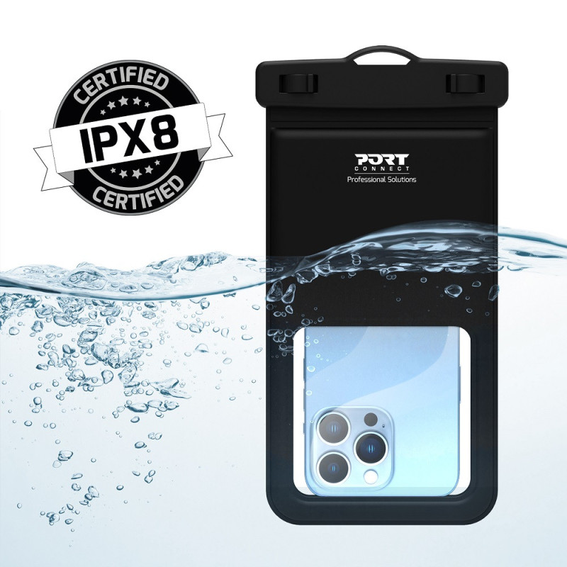 Universal waterproof smartphone pouch up to 6.7"