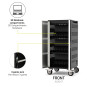 Charging cabinet for 30 laptops 15.6" & 1 in 19"
