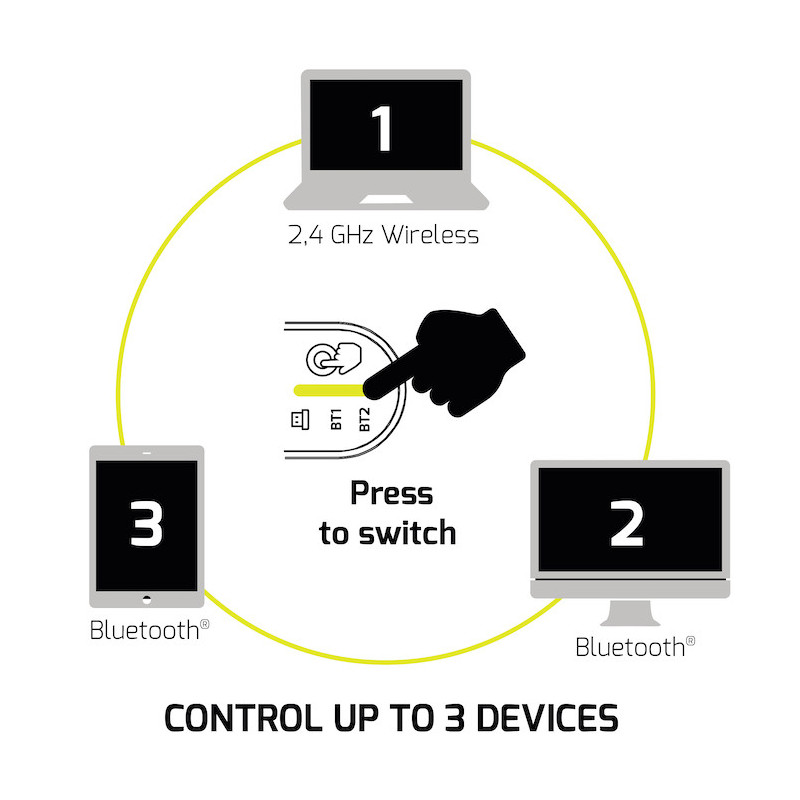Mouse BUSINESS 2.4 GHz Bluetooth rechargeable wireless