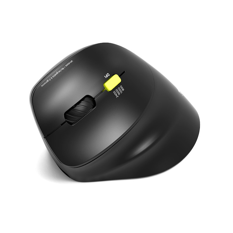 Ergo vänster trådlös 2.4 GHz Bluetooth uppladdningsbar mus