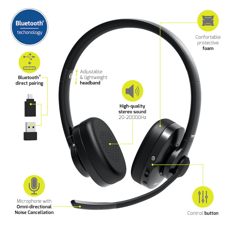 Casque Micro stéréo BLUETOOTH 5.2 ON'R 500