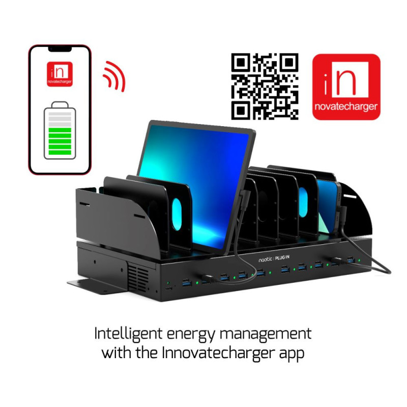 30-W-USB-C-Ladestation für 10 Geräte |Naotic PLUGIN-Lösungen