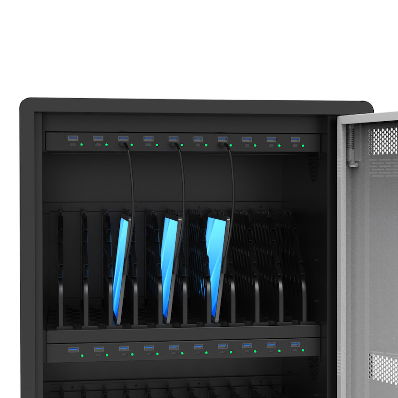 Carrinho de carregamento Naotic 45W para 20 dispositivos USB-C/USB-A