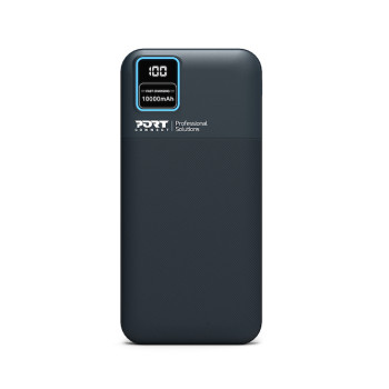 Batería externa 10000mAh PORT Connect – Carga rápida USB-A, LCD Pantalla compacta