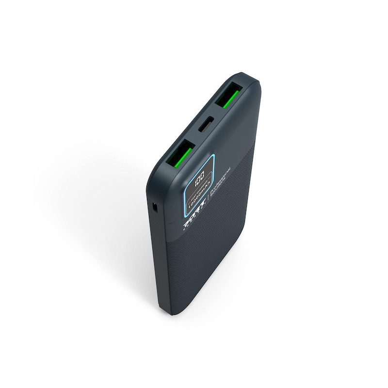 Batería externa 10000mAh PORT Connect – Carga rápida USB-A, LCD Pantalla compacta
