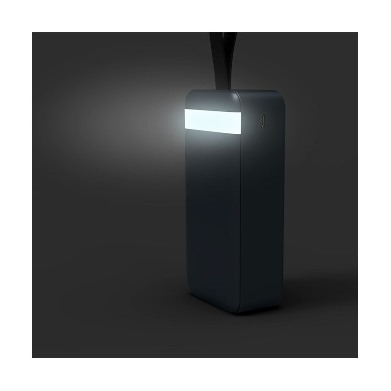 Batterie Externe 30000mAh PORT Connect – USB-A QC, LCD, Lampe LED