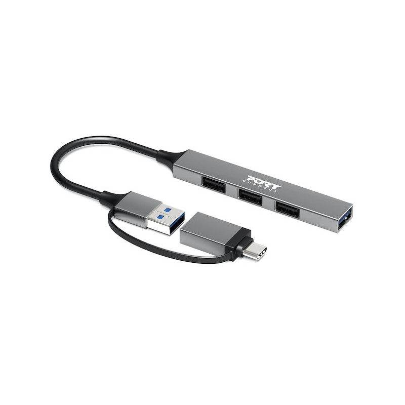 Hub USB 4 ports USB-A 3.0 | Ultra-rapide & Compact – PORT Connect