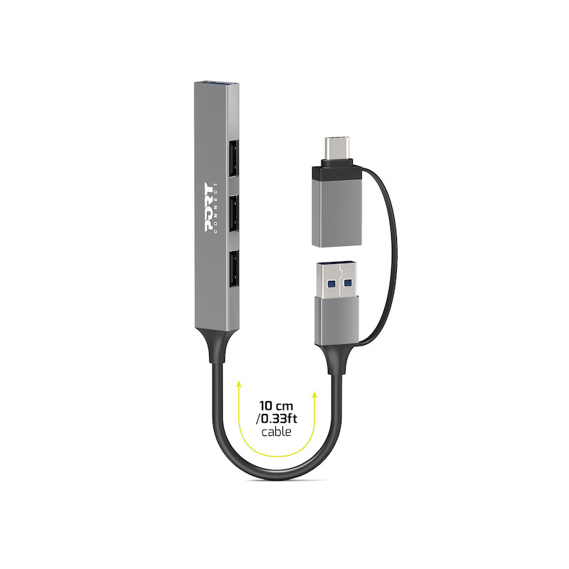 Hub USB 4 ports USB-A 3.0 | Ultra-rapide & Compact – PORT Connect