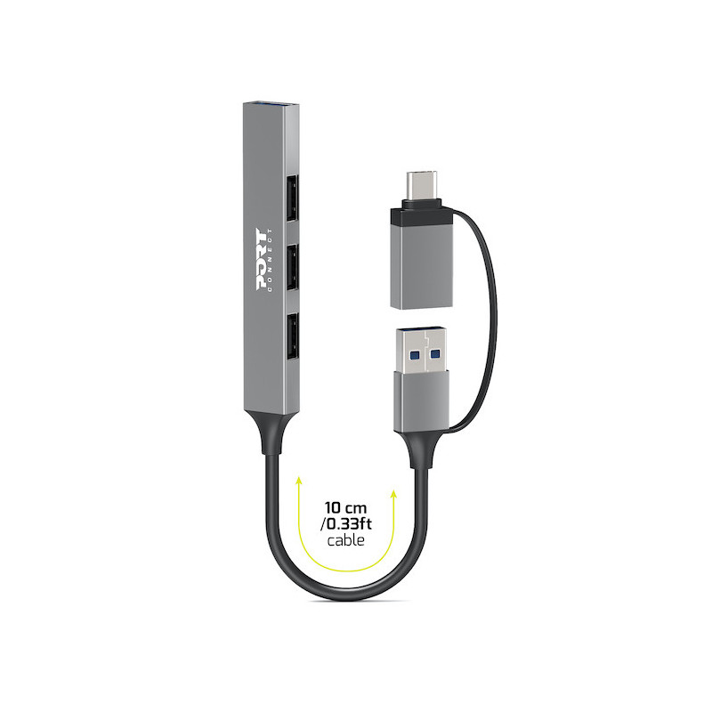 Hub USB 4 ports USB-A 3.0 | Ultra-rapide & Compact – PORT Connect