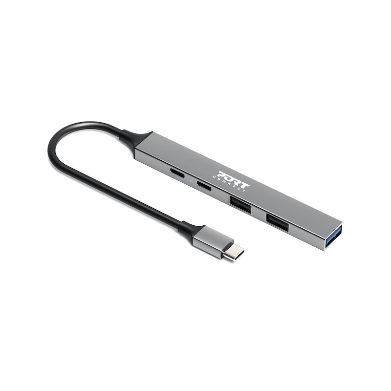 Hub USB-C com 4 portas USB + 1X USB-C 100W